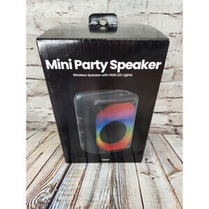 Mini Party Speaker Wireless Speaker With RGB LED Lights - New in Box